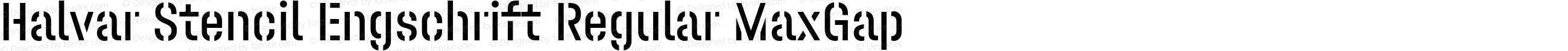 Halvar Stencil Engschrift Regular MaxGap