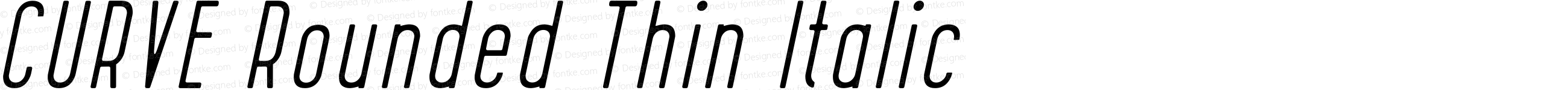 CURVE Rounded Thin Italic