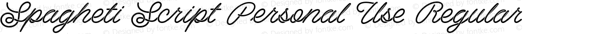 Spagheti Script Personal Use Regular