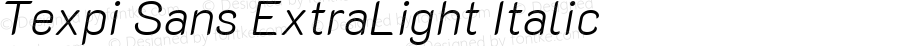 Texpi Sans ExtraLight Italic