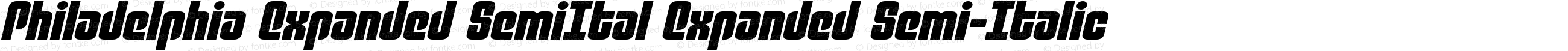 Philadelphia Expanded SemiItal Expanded Semi-Italic