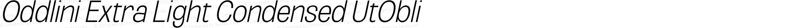 Oddlini Extra Light Condensed UtObli