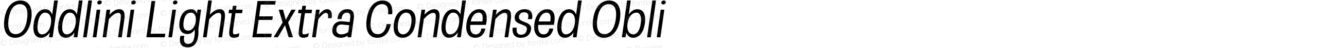 Oddlini Light Extra Condensed Obli