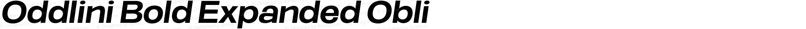 Oddlini Bold Expanded Obli