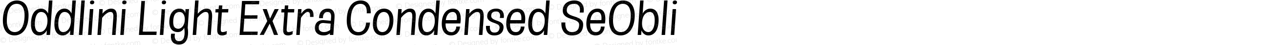 Oddlini Light Extra Condensed SeObli