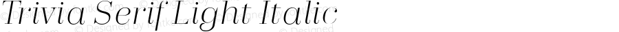 Trivia Serif Light Italic