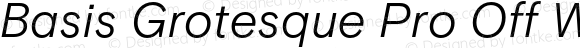 BasisGrotesquePro-OffWhiteItalic