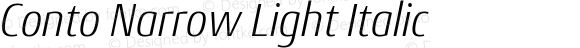 Conto Narrow Light Italic