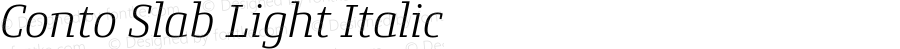 Conto Slab Light Italic