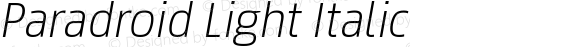 Paradroid Light Italic