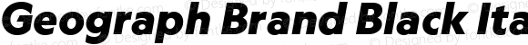 Geograph Brand Black Italic