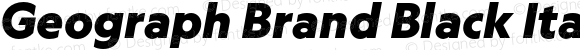 Geograph Brand Black Italic