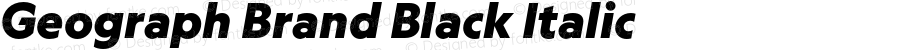 Geograph Brand Black Italic