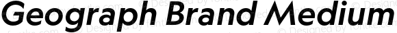 Geograph Brand Medium Italic