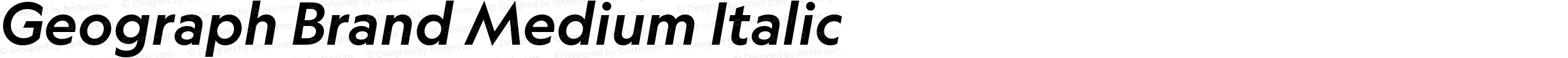 Geograph Brand Medium Italic