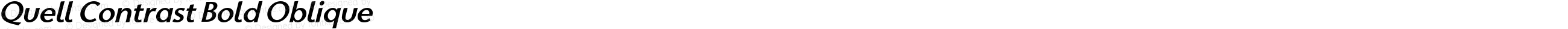 Quell Contrast Bold Oblique