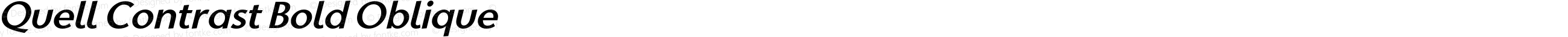 Quell Contrast Bold Oblique