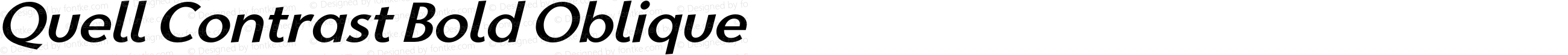 Quell Contrast Bold Oblique