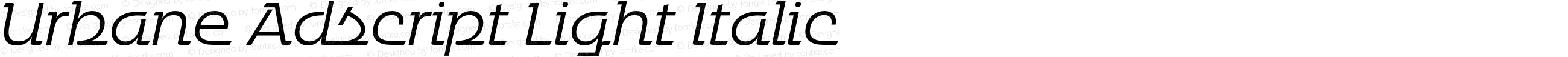 Urbane Adscript Light Italic