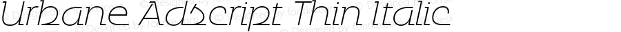 UrbaneAdscript-ThinItalic