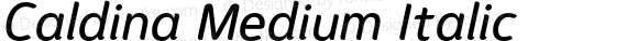 Caldina Medium Italic