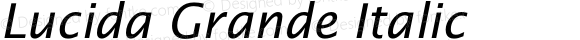 Lucida Grande Italic