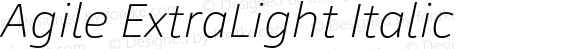 Agile ExtraLight Italic