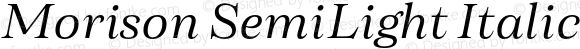 Morison-SemiLightItalic