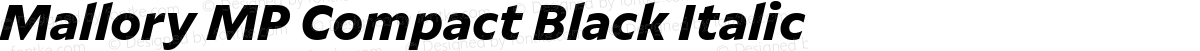 Mallory MP Compact Black Italic