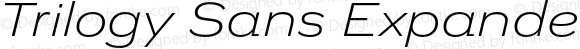Trilogy Sans Expanded ExtraLight Italic
