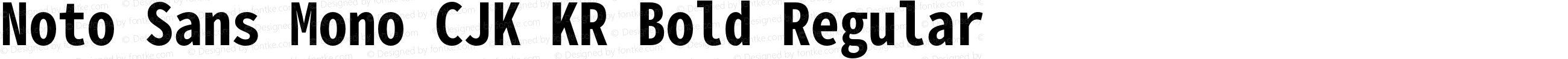 Noto Sans Mono CJK KR Bold Regular