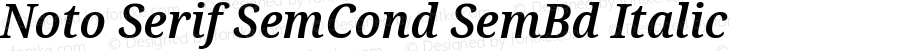 Noto Serif SemiCondensed SemiBold Italic