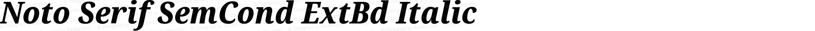 Noto Serif SemiCondensed ExtraBold Italic