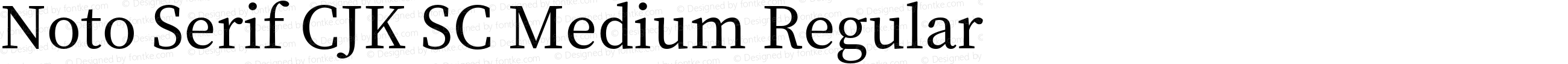 Noto Serif CJK SC Medium Regular