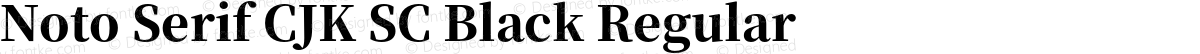 Noto Serif CJK SC Black Regular