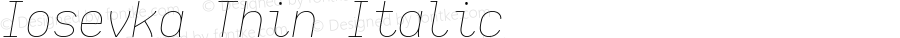 Iosevka Thin Italic