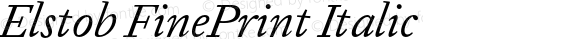 Elstob FinePrint Italic