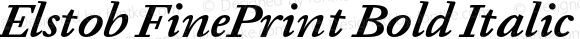 Elstob FinePrint Bold Italic