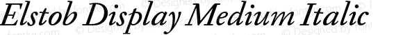 Elstob Display Medium Italic