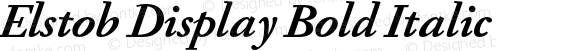 Elstob Display Bold Italic