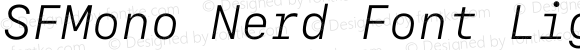 SFMono Nerd Font Light Italic