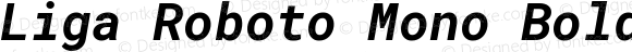 Liga Roboto Mono Bold Italic