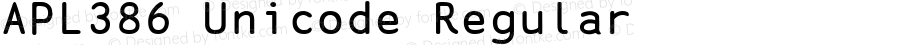 APL386 Unicode Regular April-20 2013