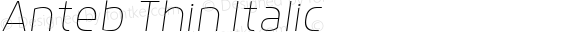 Anteb Thin Italic