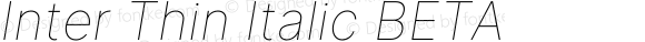 Inter Thin Italic BETA