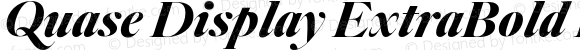 Quase Display ExtraBold Italic