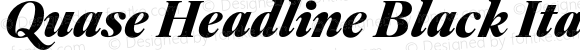 Quase Headline Black Italic