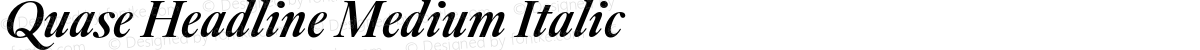 Quase Headline Medium Italic