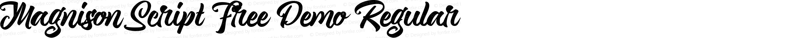 Magnison Script Free Demo Regular