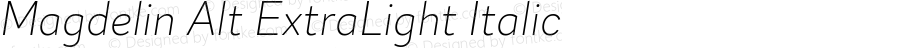 Magdelin Alt ExtraLight Italic